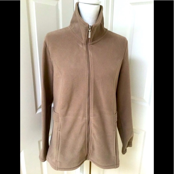 Denim & Company Brown 100% Polyester ZIP Front Jacket. So Warm & Cozy. - Picture 10 of 11